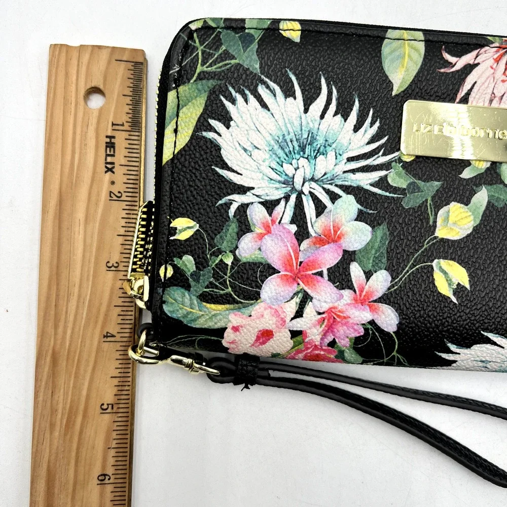 Liz Claiborne Black Floral Wallet‎